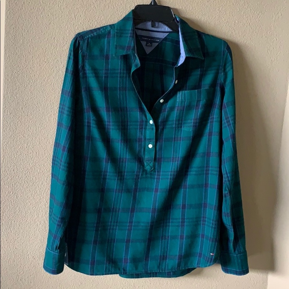 Tommy Hilfiger flannel, Long sleeve, medium EUC